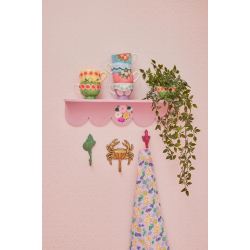 Rice, Metal Knage Krabbe, Lys Pink