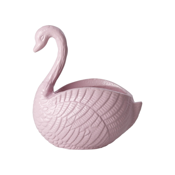 Rice metal urtepotte stor, Svane, Pink