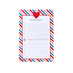 Rice Notesblok med magnet, Candy Stripes