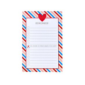 Rice Notesblok med magnet, Candy Stripes