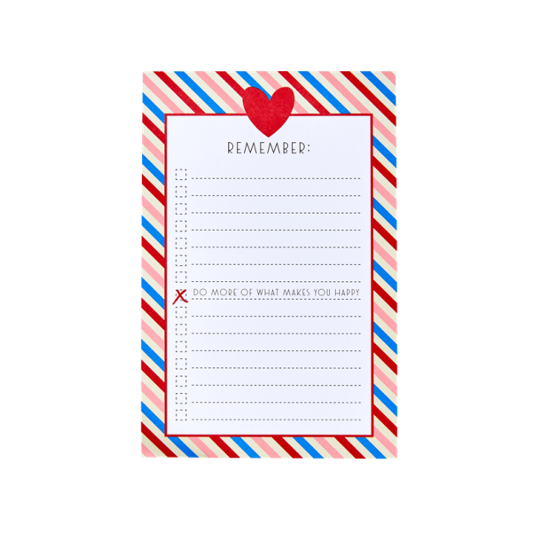 Rice Notesblok med magnet, Candy Stripes