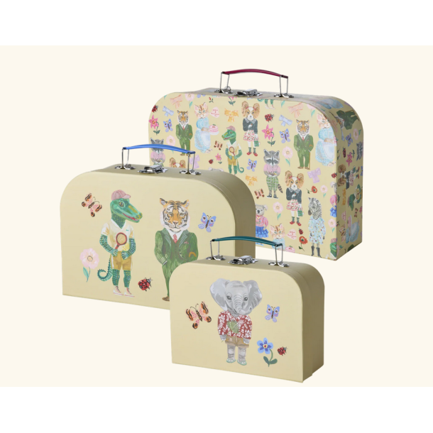 Rice, Pap Kuffert, 3 stk., Creme , Nathalie Lete Print 