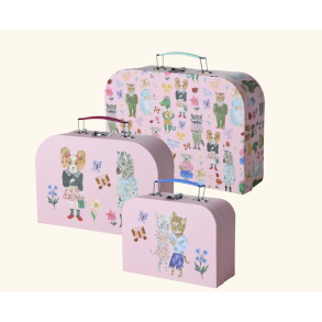 Rice, Pap Kuffert, 3 stk., Pink, Nathalie Lete Print 