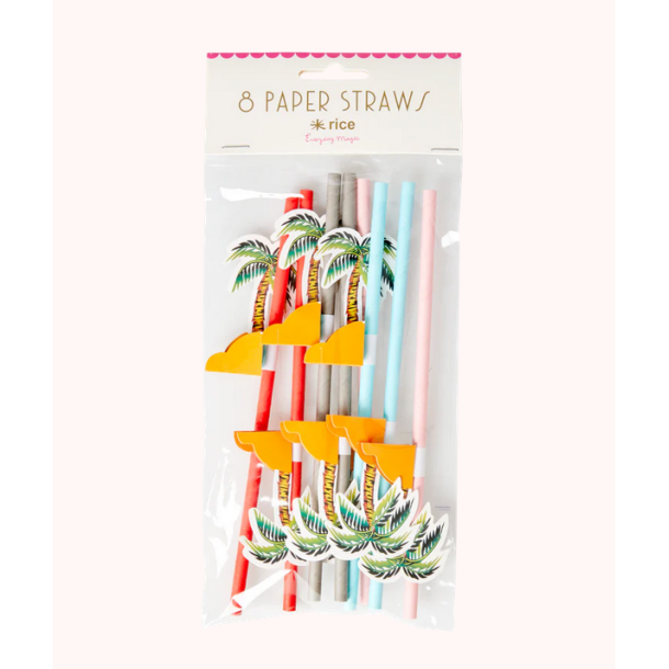 Rice, Papir Sugerr - Multifarvet - St af 8 stk. 