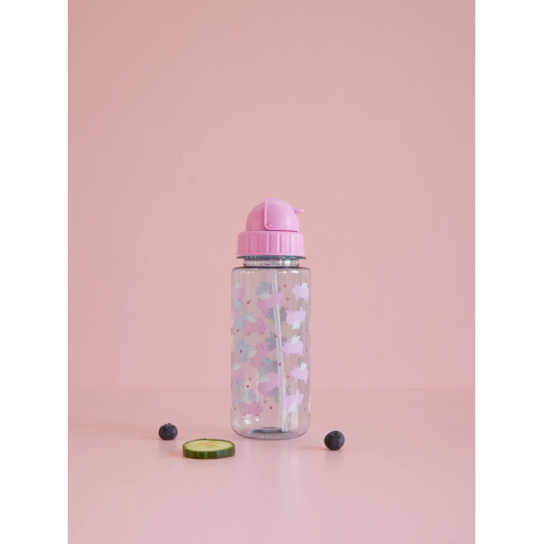 Rice Plastik Drikkedunk - Lys Bl - Flying Pig Print