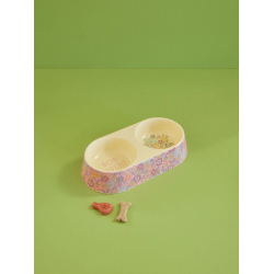 Rice, Rektangulr Melamin Madskl til dyr - Multifarvet - Flower Print
