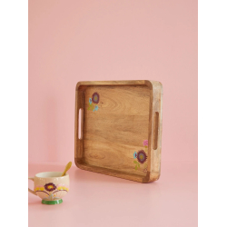 Rice Rektangulr Tr Bakke, Natural 