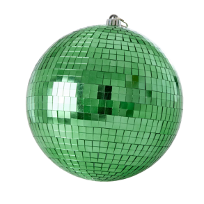 Rice rund discokugle, Large, grn