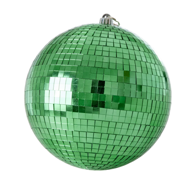 Rice rund discokugle, Large, grn