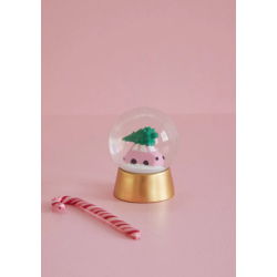 Rice, Rund Glas Snekugle - Guld - Car Print 