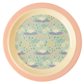 Rice Rund Melamin Tallerken, Svane