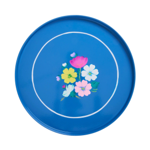 Rice Rund Metal Bakke, Flower Me Happy, Bl