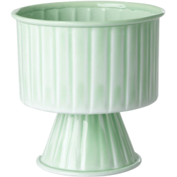 Rice Rund Metal Urtepotte, Sage Green