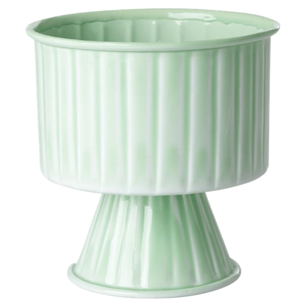 Rice Rund Metal Urtepotte, Sage Green