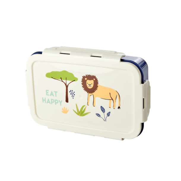 Rice stor lve madkasse - Jungle Animals Print Bl
