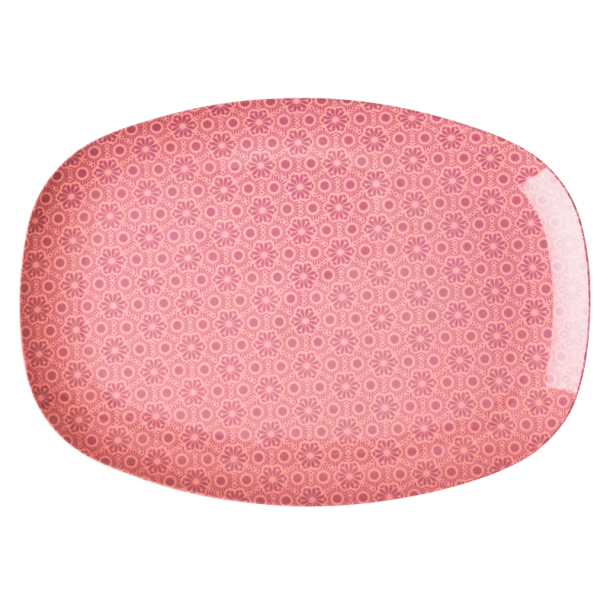 Rice stor rektangulr melamin tallerken, Lyserd, Marrakesh Print