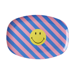 Rice stor rektangulr melamin tallerken, Multi, Smiley&reg;