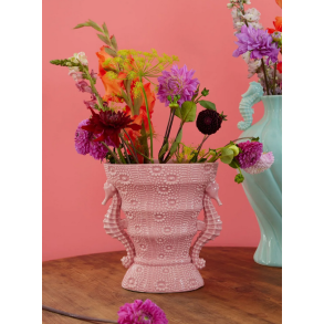 Rice, Stor Shest Keramik Vase, Pink 