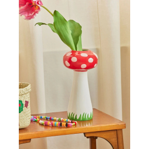 Rice, Stor Svampe Keramik Vase - Rd 