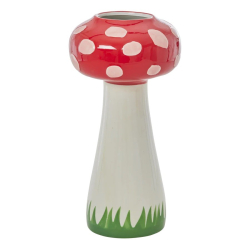 Rice, Stor Svampe Keramik Vase - Rd 