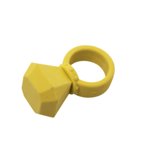 Rice viskelder ring, gul