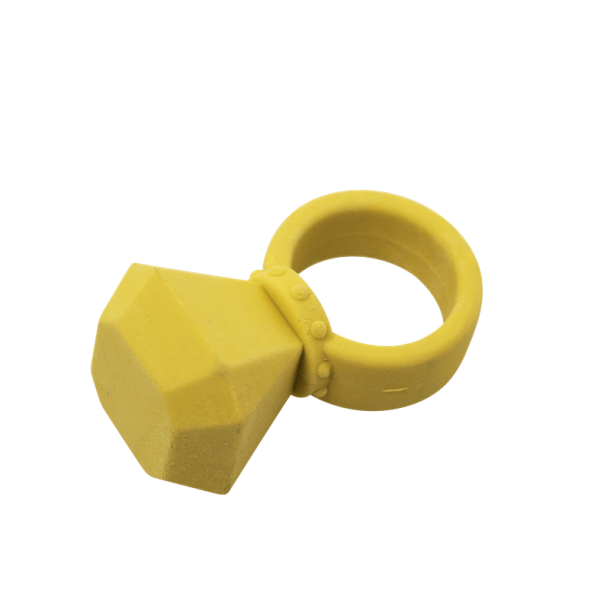 Rice viskelder ring, gul