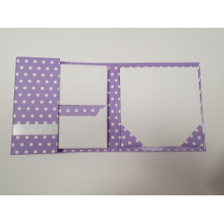 R&ouml;ssler brevpapir, prikker, lilla