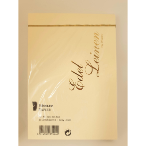 Rssler Edelbtten kuverter, 20 stk., C6, linen, creme 