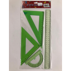 St med 4 linealer - neongrn