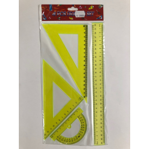 St med 4 linealer - neongul