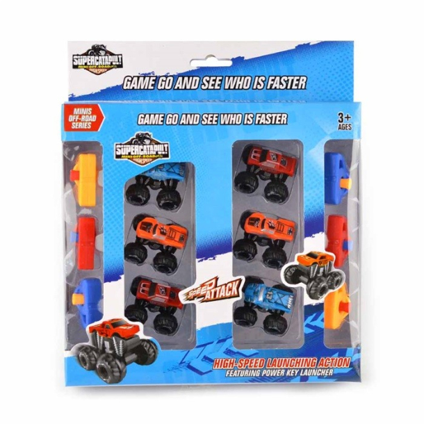 St med Monster Trucks, 6 stk. - Speed Attack