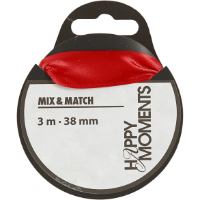 Satinbnd, 38 mm, rd, 3 m