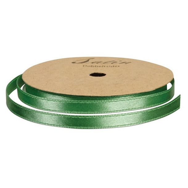 Satinbnd, B: 10 mm, lys grn, 10 m