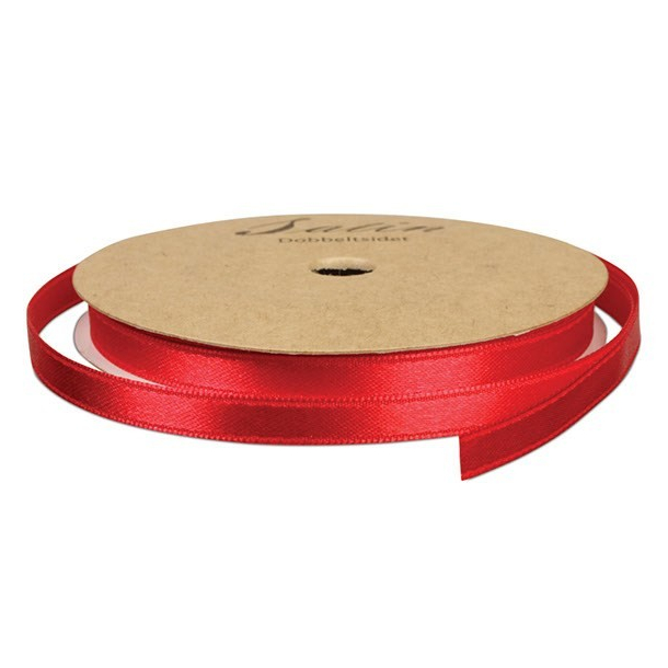 Satinbnd, B: 10 mm, rd, 10 m