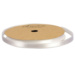Satinbnd, B: 3 mm, hvid, 10 m