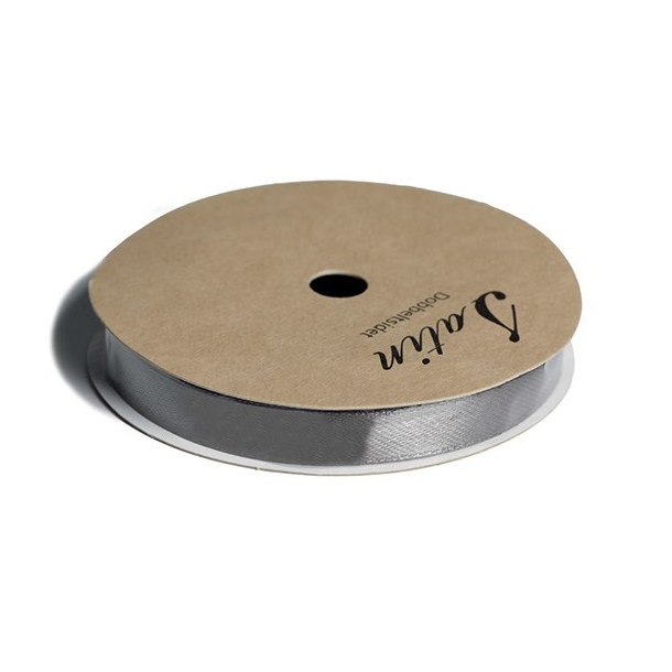 Satinbnd, B: 3 mm, koksgr, 10 m