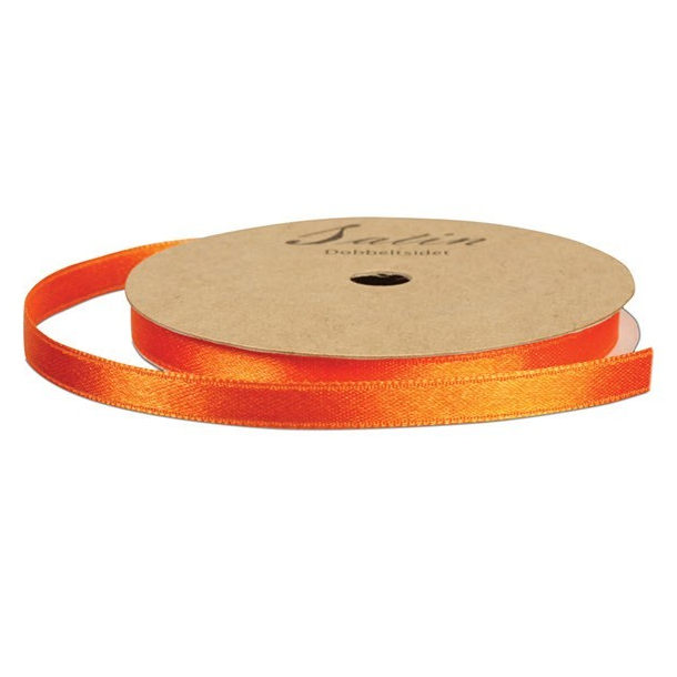 Satinbnd, B: 3 mm, orange, 10 m