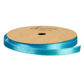 Satinbnd, B: 3 mm, turkis, 10 m