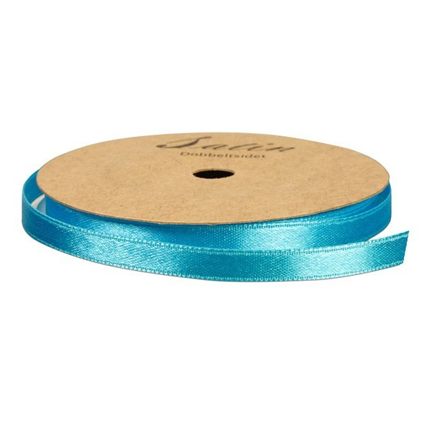 Satinbnd, B: 3 mm, turkis, 10 m