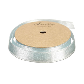Satinbnd, B: 32 mm, lysebl, 10 m