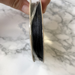 Satinbnd, B: 3,5 mm, sort, 10 m