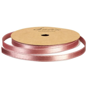 Satinbnd, B: 6 mm, gammel rosa, 10 m