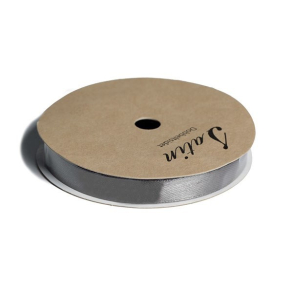 Satinbnd, B: 6 mm, koksgr, 10 m