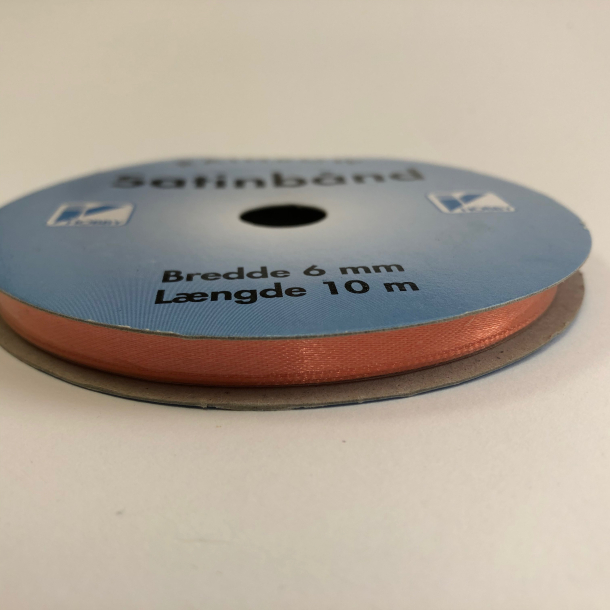 Satinbnd, B: 6 mm, lys orange, 10 m