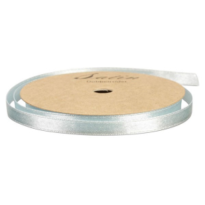 Satinbnd, B: 6 mm, lysebl, 10 m