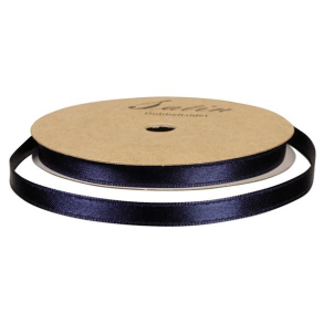 Satinbnd, B: 6 mm, marinebl, 10 m