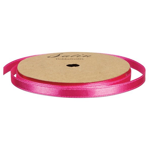 Satinbnd, B: 6 mm, pink, 10 m