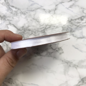 Satinbnd, hvid, 3mm x 10m