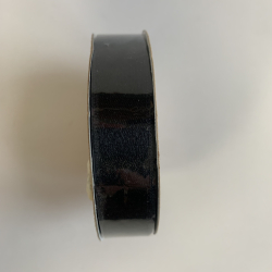 Satinbnd, sort, 15mm, 10 m