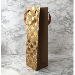 Scandecor Gavepose til flasker, guldmnster